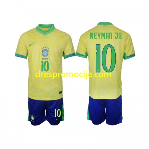 Brazil Neymar JR 10 Dres Dječji Domaći 2024 Kratkih Rukava Brazil Neymar JR 10 Dres Dječji Domaći 2024 Kratkih Rukava